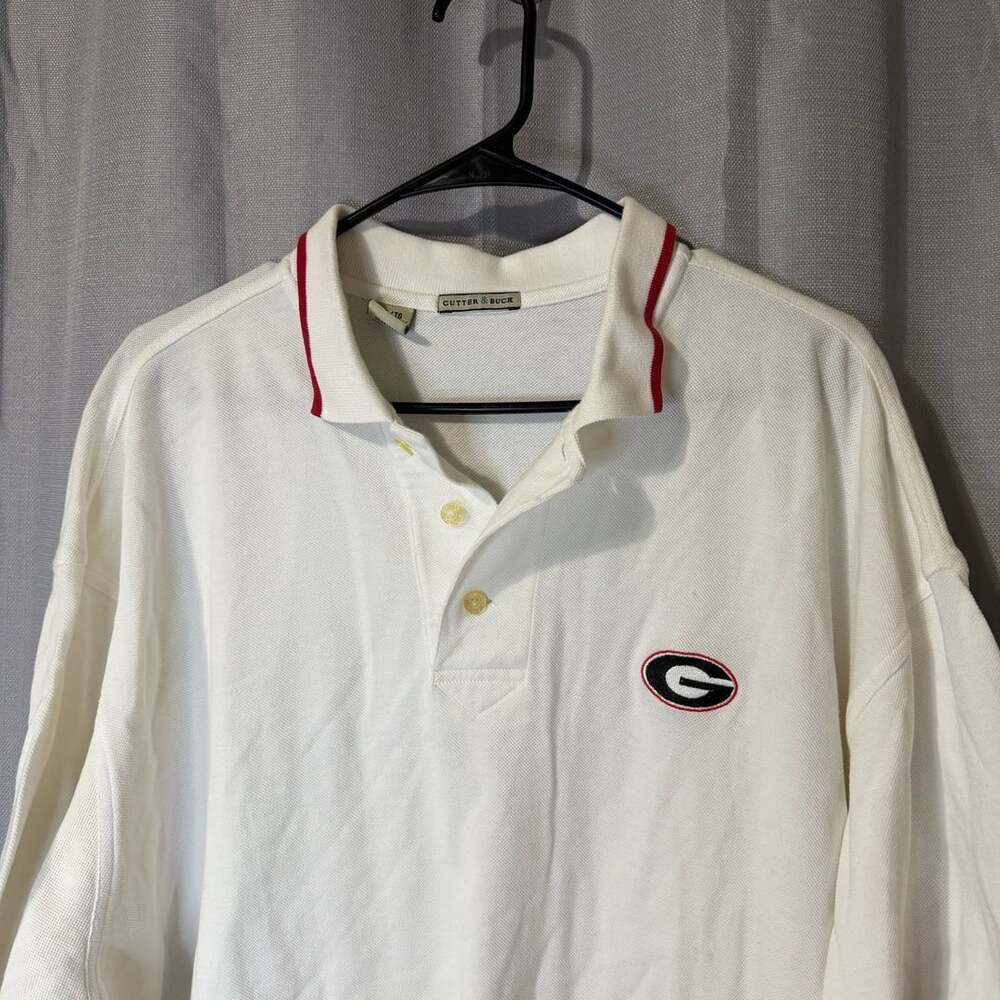 Cutter & Buck Georgia Bulldogs UGA White Polo Shirt XL